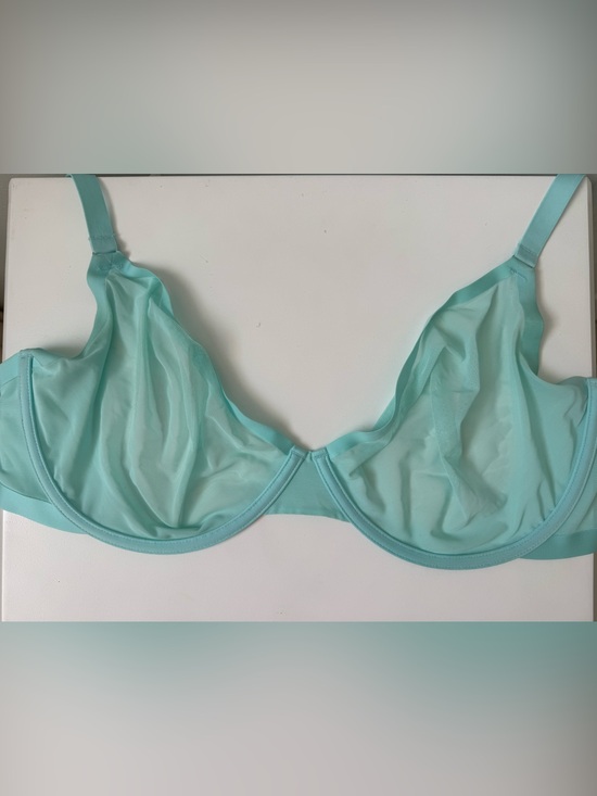 CUUP Other - CUUP Plunge Sheer Mesh Underwire Bra in Aqua